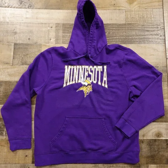 Minnesota Vikings Hoodie Men’s XL Purple Fanatics NFL Pullover Sweatshirt - Picture 1 of 10